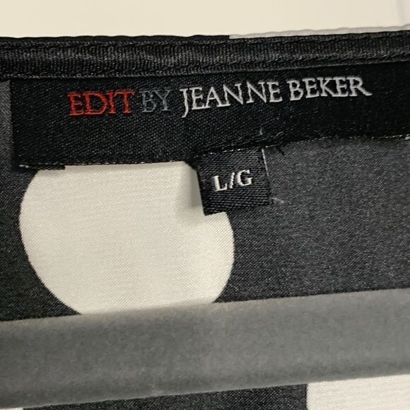 EDIT by Jeanne Beker Polka Dot Draped Front Blouse - Picture 3 of 6